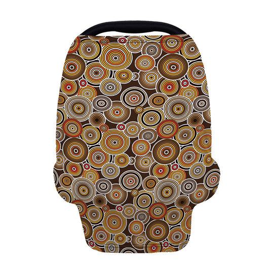 Aboriginal Art Dot Pattern Print Baby Seat Cover