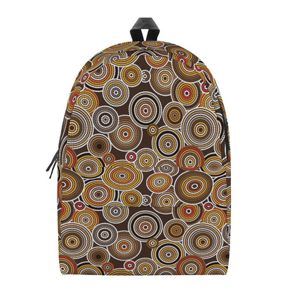 Aboriginal Art Dot Pattern Print Backpack