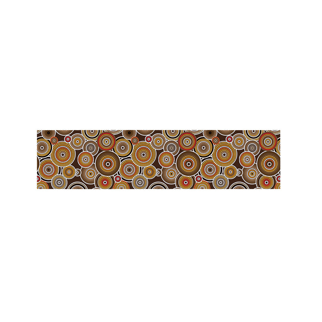 Aboriginal Art Dot Pattern Print Bed Runner