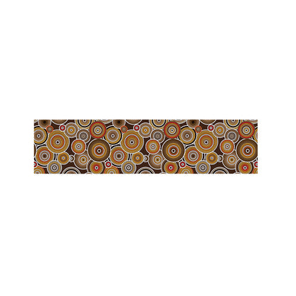 Aboriginal Art Dot Pattern Print Bed Runner