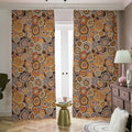 Aboriginal Art Dot Pattern Print Dimout Pencil Pleat Curtains