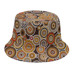 Aboriginal Art Dot Pattern Print Bucket Hat