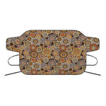 Aboriginal Art Dot Pattern Print Car Windshield Snow Cover