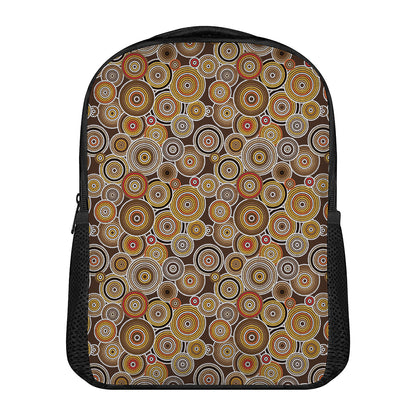 Aboriginal Art Dot Pattern Print Casual Backpack