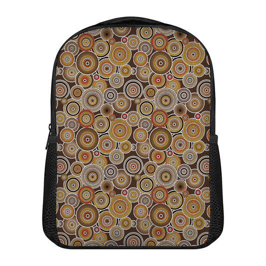 Aboriginal Art Dot Pattern Print Casual Backpack