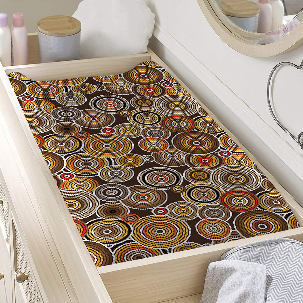 Aboriginal Art Dot Pattern Print Changing Pad Cover