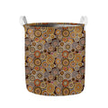 Aboriginal Art Dot Pattern Print Collapsible Laundry Basket