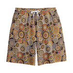 Aboriginal Art Dot Pattern Print Cotton Shorts
