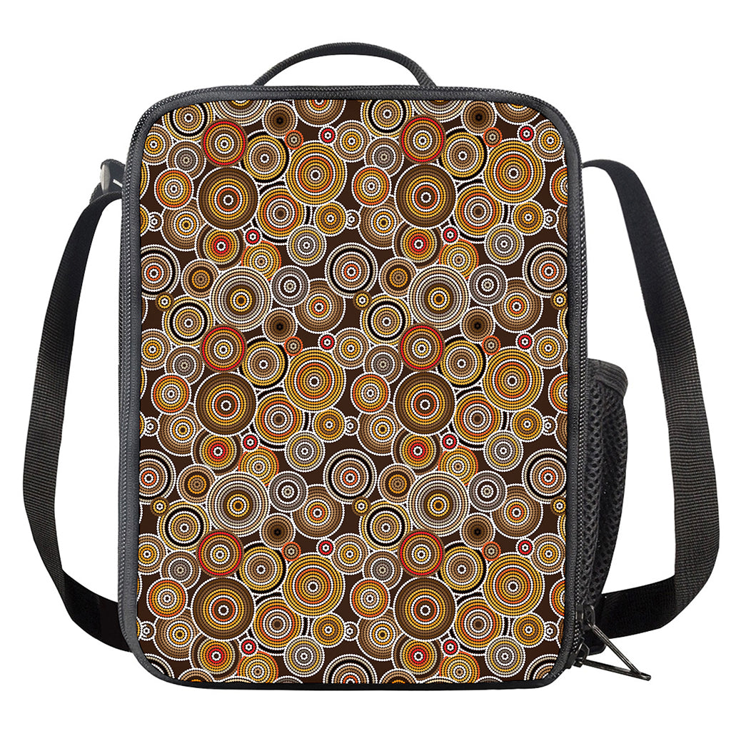 Aboriginal Art Dot Pattern Print Crossbody Lunch Bag