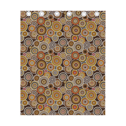 Aboriginal Art Dot Pattern Print Curtain