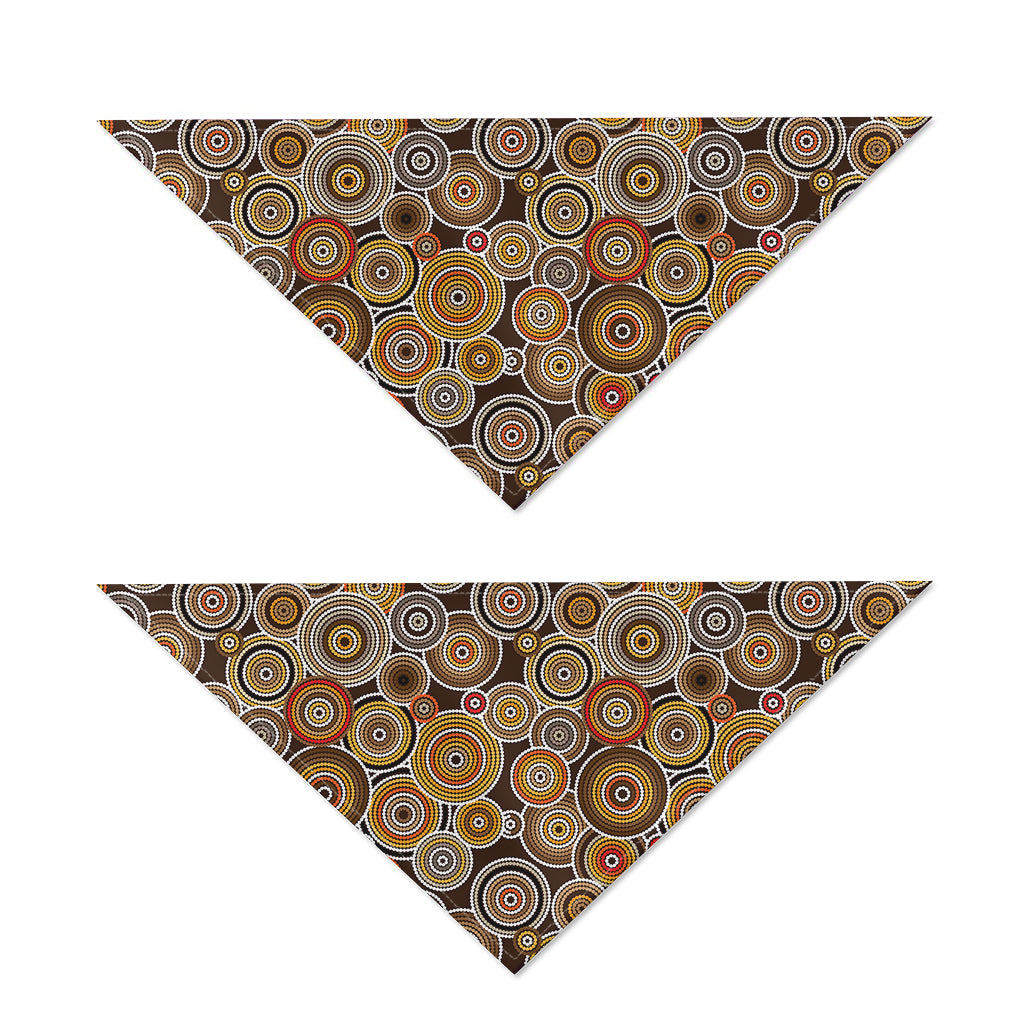 Aboriginal Art Dot Pattern Print Dog Bandana