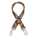 Aboriginal Art Dot Pattern Print Dog Seat Belt