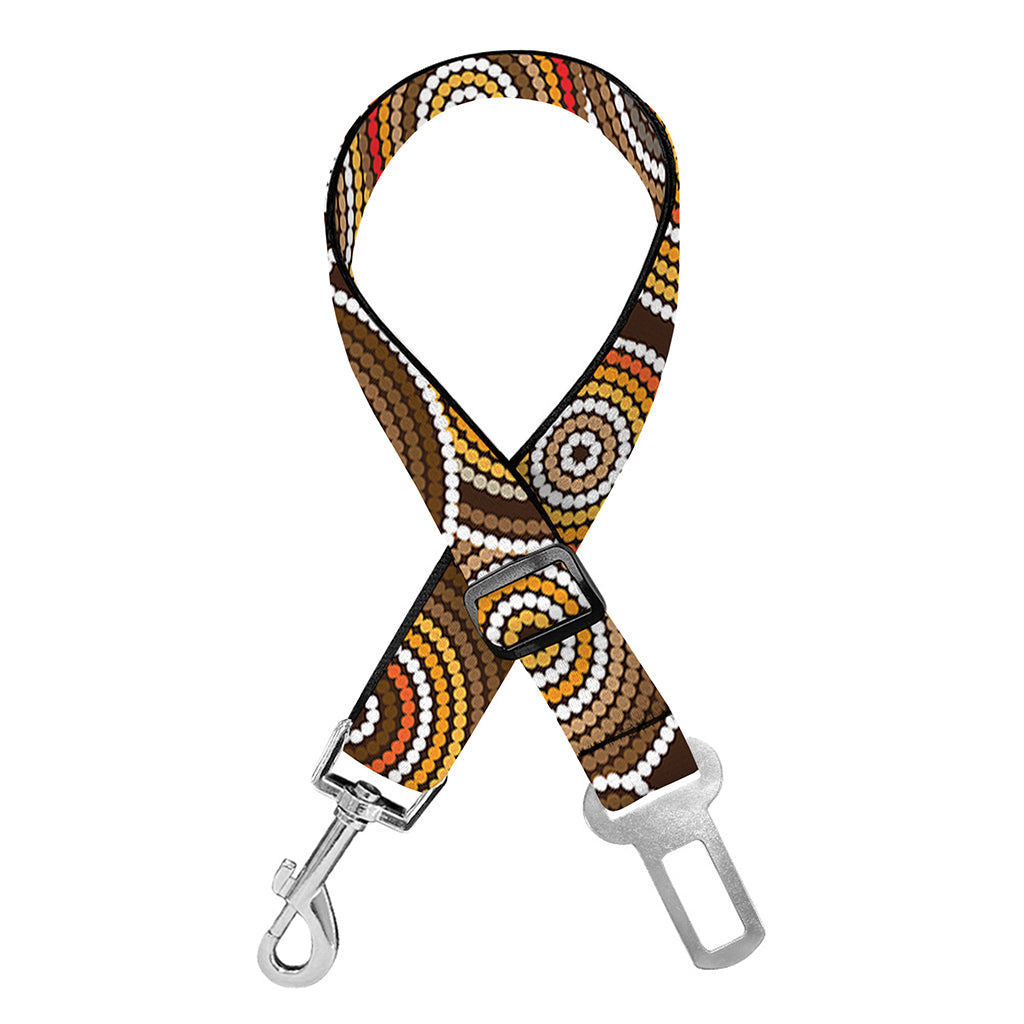 Aboriginal Art Dot Pattern Print Dog Seat Belt