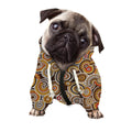 Aboriginal Art Dot Pattern Print Dog Zip Up Hoodie