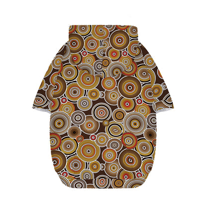 Aboriginal Art Dot Pattern Print Dog Zip Up Hoodie