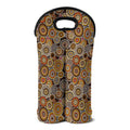 Aboriginal Art Dot Pattern Print Double Neoprene Wine Tote