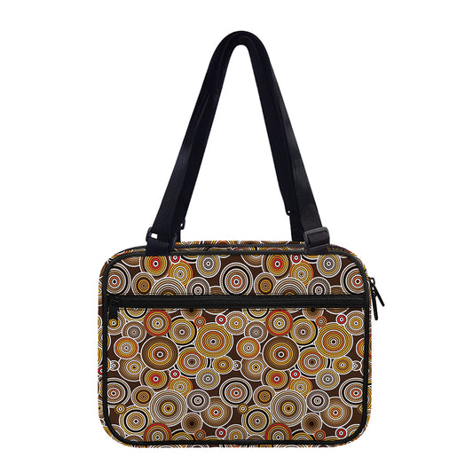 Aboriginal Art Dot Pattern Print Double Strap Bible Bag