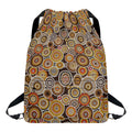 Aboriginal Art Dot Pattern Print Drawstring Backpack
