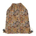 Aboriginal Art Dot Pattern Print Drawstring Bag