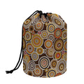 Aboriginal Art Dot Pattern Print Drawstring Makeup Bag