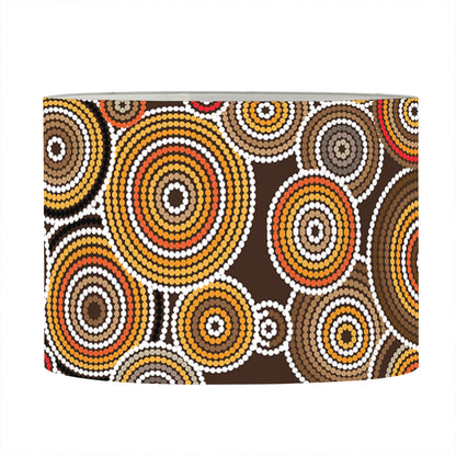 Aboriginal Art Dot Pattern Print Drum Lamp Shade