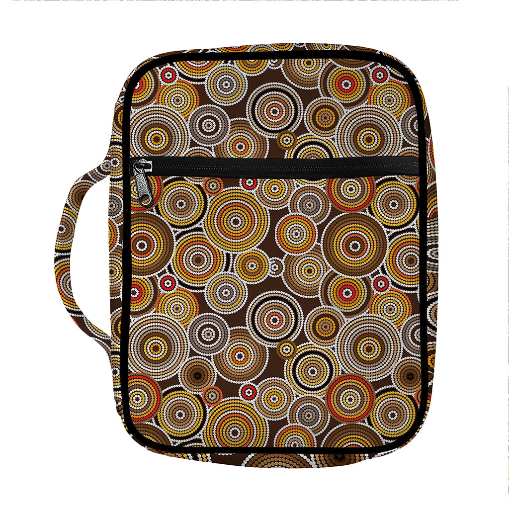 Aboriginal Art Dot Pattern Print Front Pocket Bible Bag