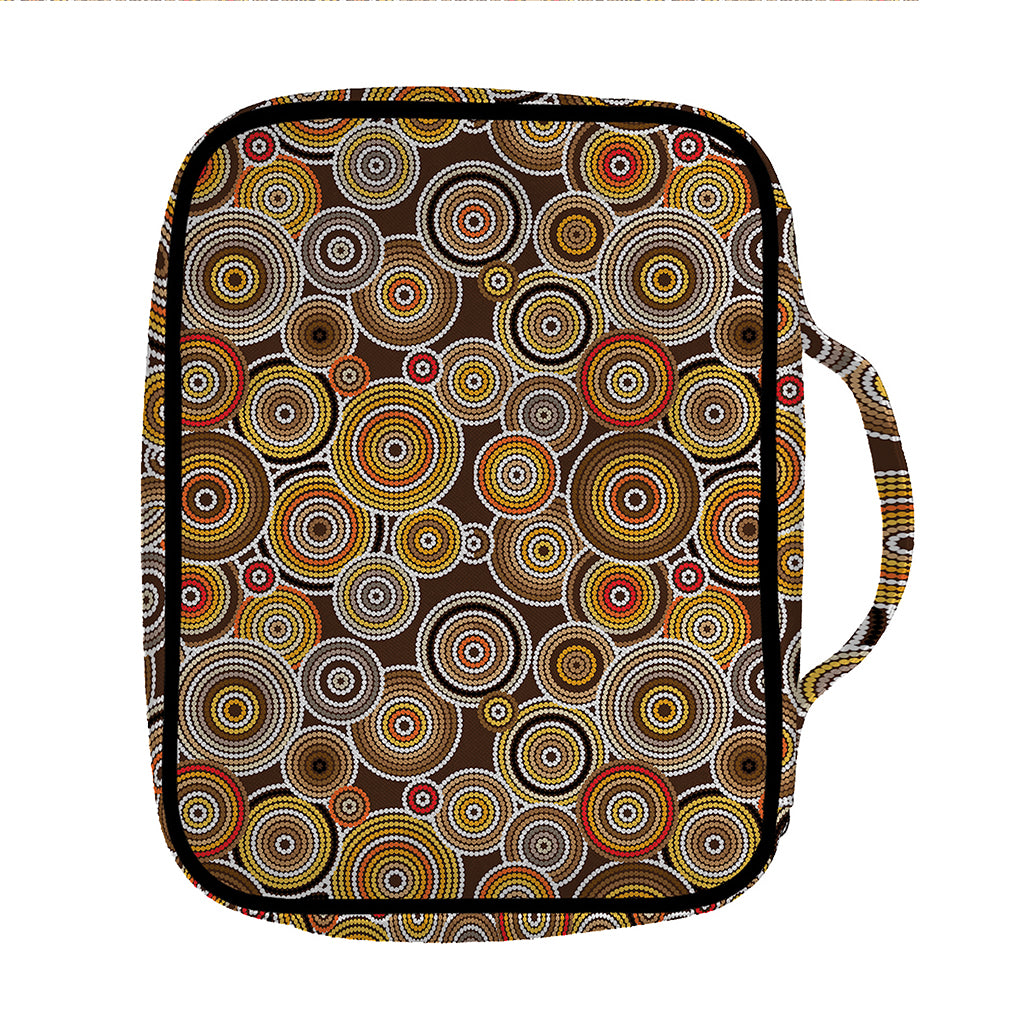 Aboriginal Art Dot Pattern Print Front Pocket Bible Bag