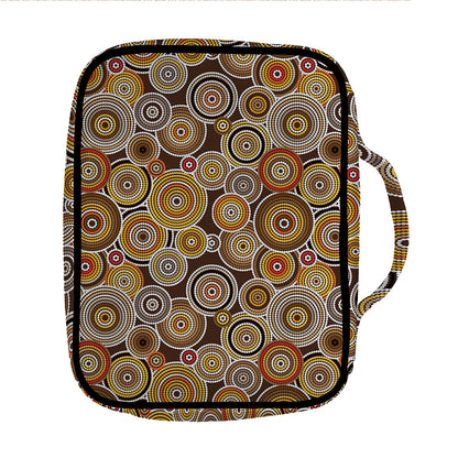 Aboriginal Art Dot Pattern Print Front Pocket Bible Bag