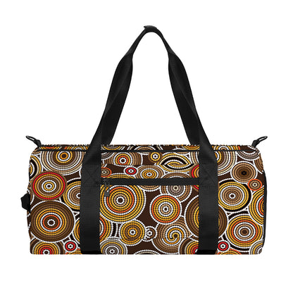 Aboriginal Art Dot Pattern Print Gym Bag