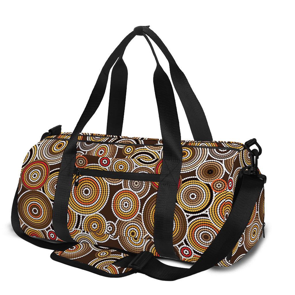 Aboriginal Art Dot Pattern Print Gym Bag