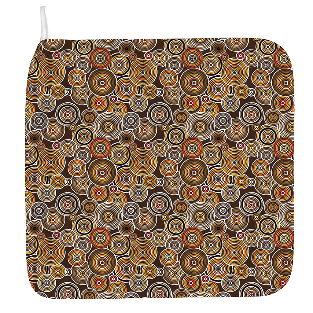 Aboriginal Art Dot Pattern Print Hand Towel