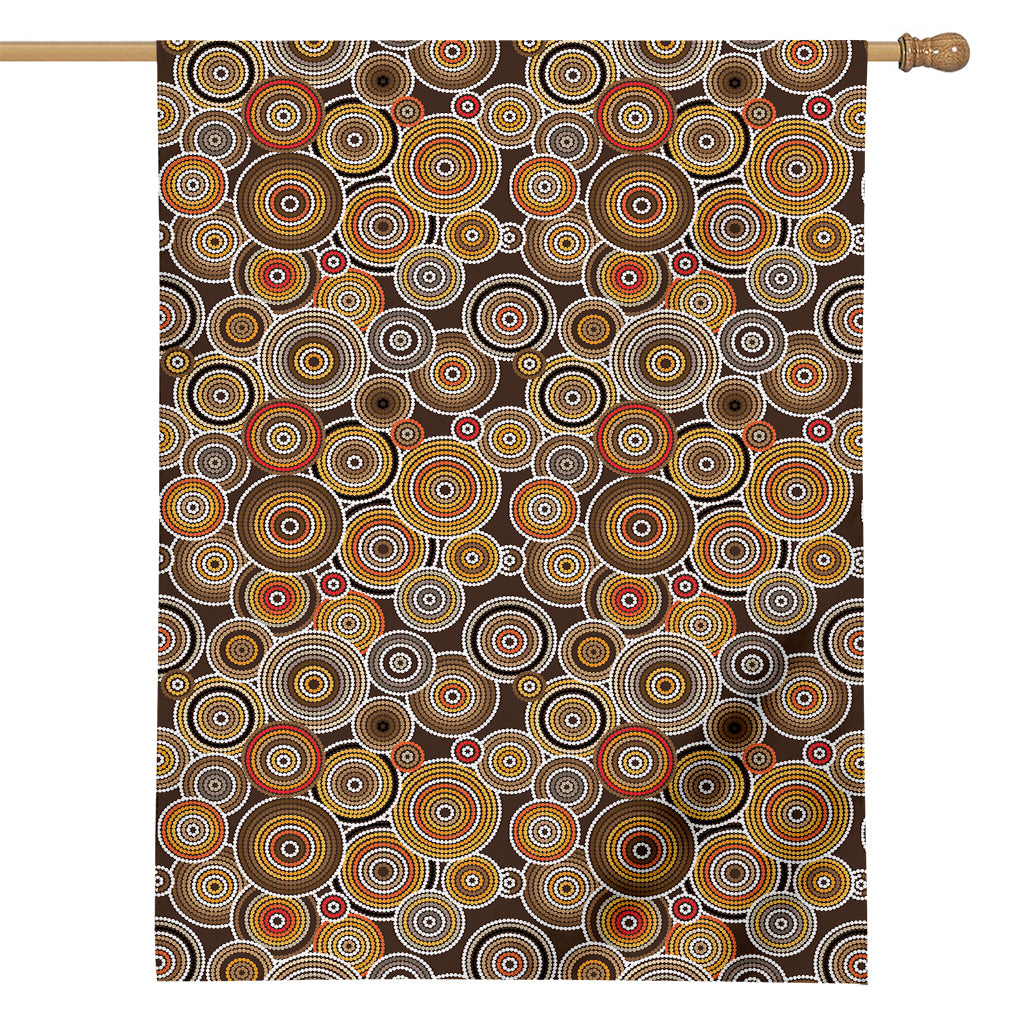 Aboriginal Art Dot Pattern Print House Flag