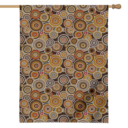 Aboriginal Art Dot Pattern Print House Flag