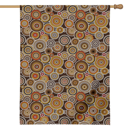 Aboriginal Art Dot Pattern Print House Flag