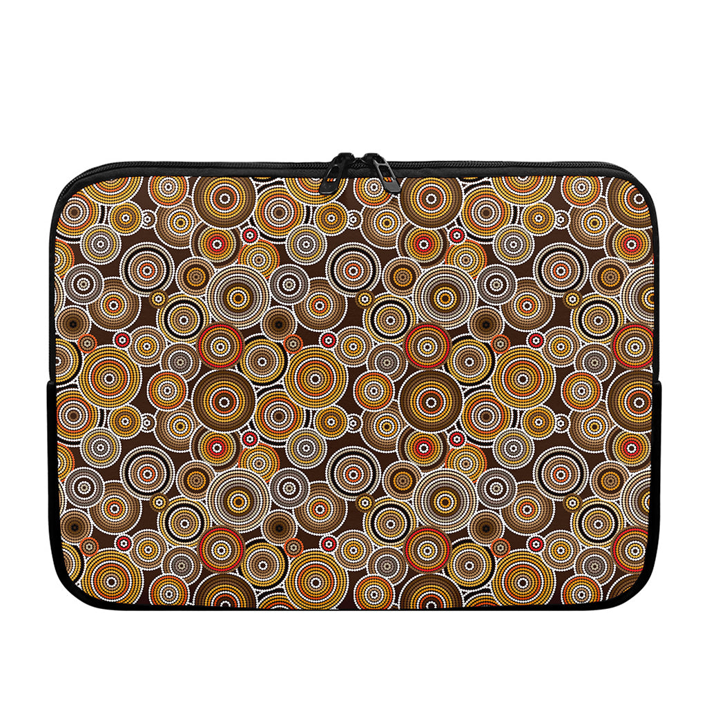 Aboriginal Art Dot Pattern Print Laptop Sleeve