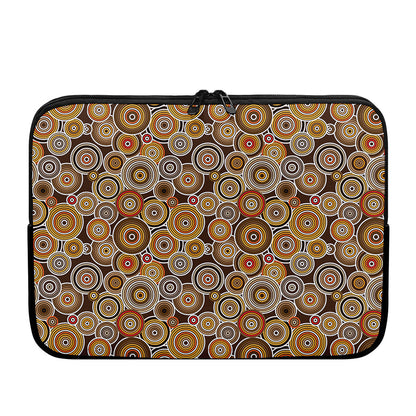 Aboriginal Art Dot Pattern Print Laptop Sleeve