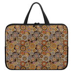 Aboriginal Art Dot Pattern Print Laptop Sleeve With Handle
