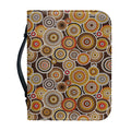 Aboriginal Art Dot Pattern Print Leather Bible Cover