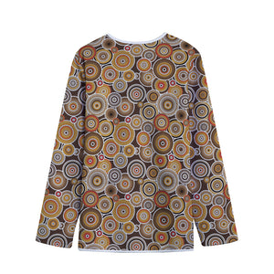 Aboriginal Art Dot Pattern Print Long Sleeve Short Coat