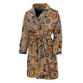 Aboriginal Art Dot Pattern Print Men's Bathrobe