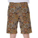 Aboriginal Art Dot Pattern Print Men's Beach Shorts