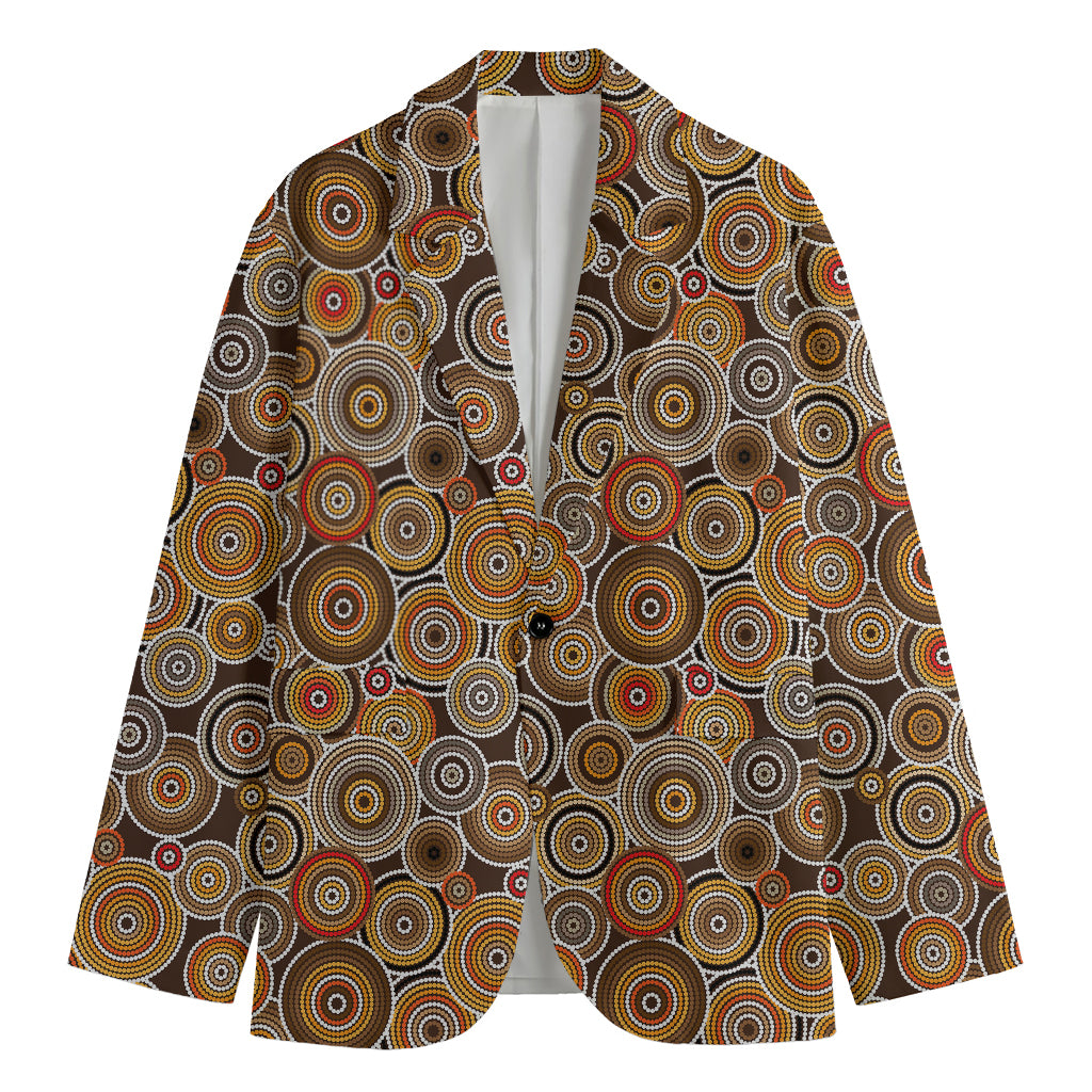 Aboriginal Art Dot Pattern Print Men's Blazer