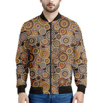 Aboriginal Art Dot Pattern Print Men's Bomber Jacket