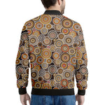 Aboriginal Art Dot Pattern Print Men's Bomber Jacket