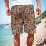 Aboriginal Art Dot Pattern Print Men's Cargo Shorts