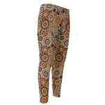 Aboriginal Art Dot Pattern Print Men's Compression Pants