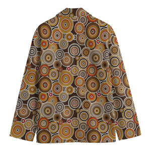 Aboriginal Art Dot Pattern Print Men's Cotton Blazer