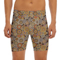 Aboriginal Art Dot Pattern Print Men's Long Boxer Briefs