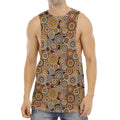 Aboriginal Art Dot Pattern Print Men's Muscle Tank Top