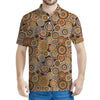 Aboriginal Art Dot Pattern Print Men's Polo Shirt